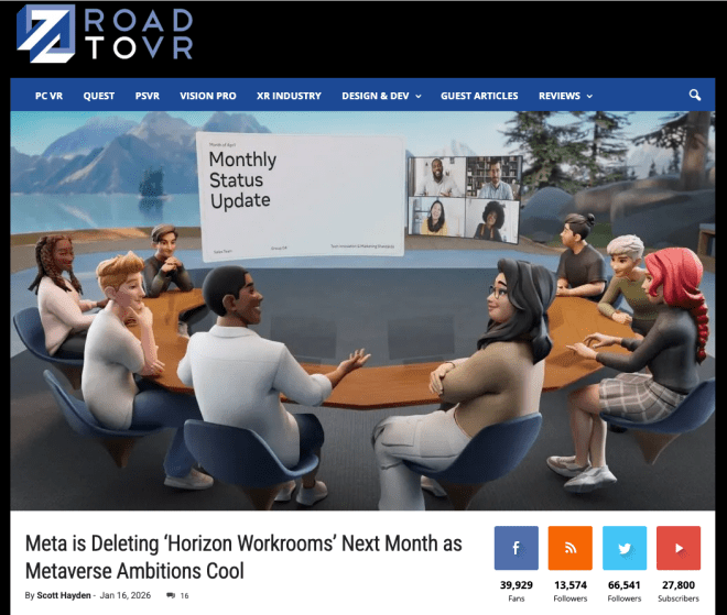 Meta’s Shutdown of Horizon Workrooms – Ryan Schultz